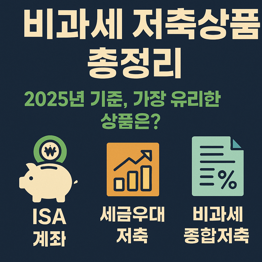 비과세 저축상품 총정리｜2025년 기준, 가장 유리한 상품은?