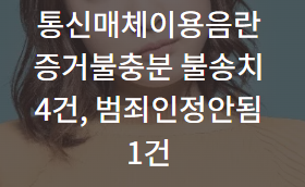 통매음 증거 불충분 사례 그림