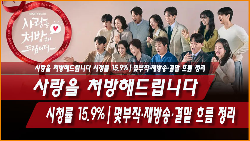 사랑을 처방해드립니다 시청률 15.9%|몇부작·재방송·결말 흐름 정리