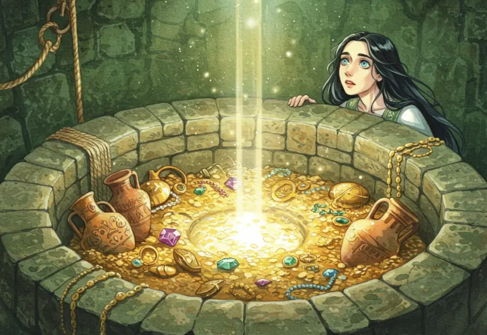 우물에 금이 반짝이는 꿈