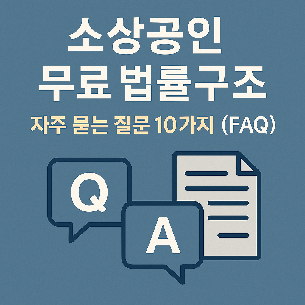 소상공인 무료 법률구조 Q&amp;A 정리