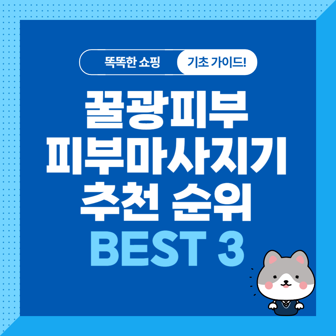꿀피부 만드는 피부마시지기 추천 순위 비교