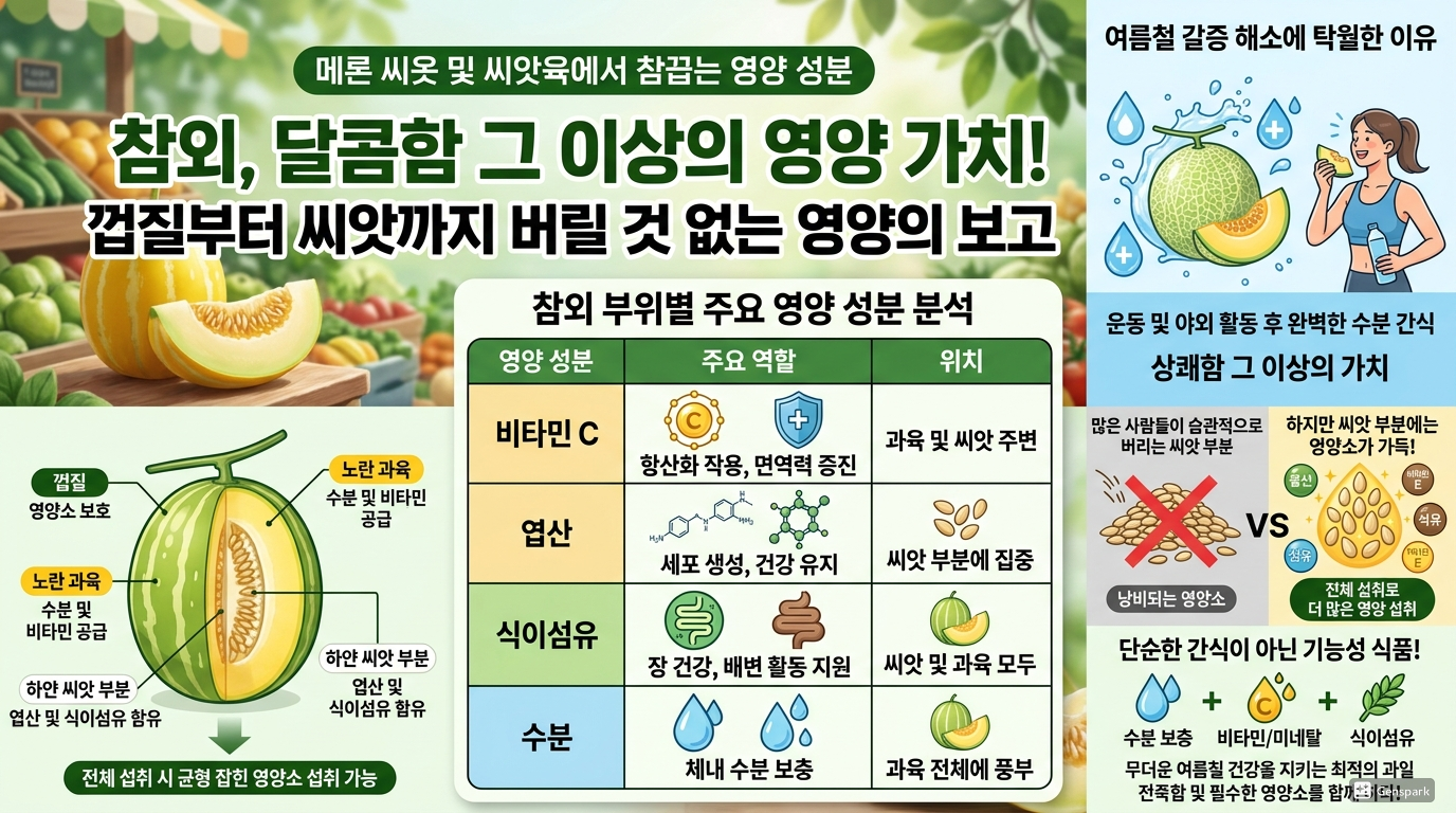 참외 씨와 과육에 숨겨진 영양 성분