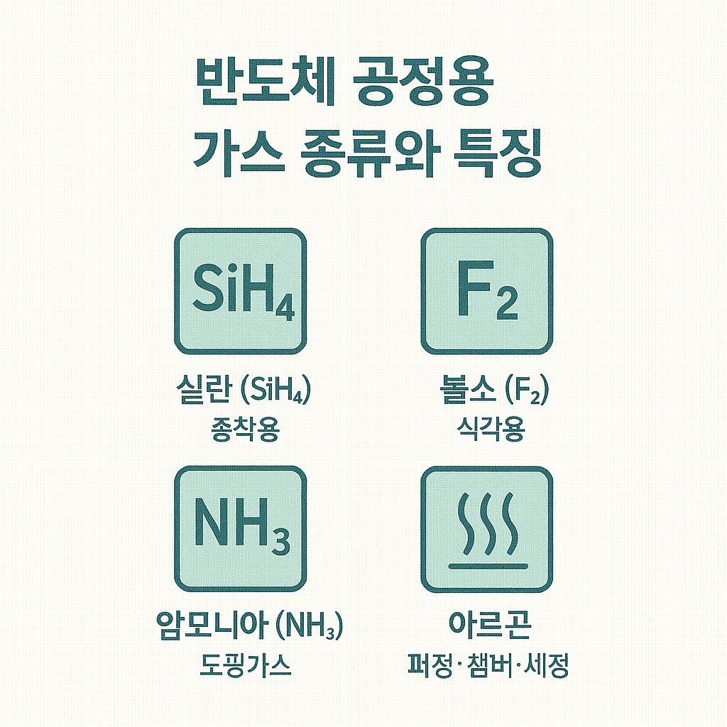 반도체 공정용 가스 종류와 특징 관련 사진