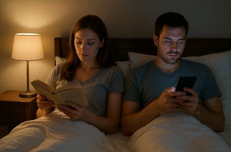 수면 전 스마트폰과 독서