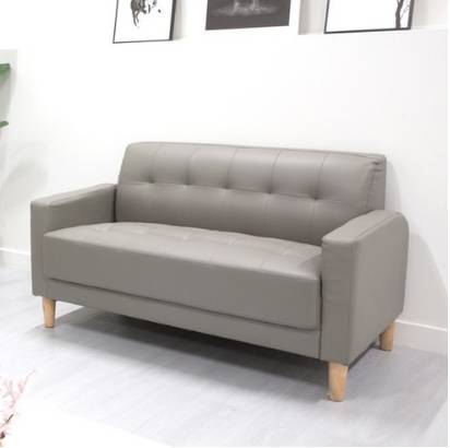 [한정수량 추가즉시할인] 에보니아 티아라 2인소파 (생활방수패브릭/PU가죽 선택)&#44; 인조 그레이