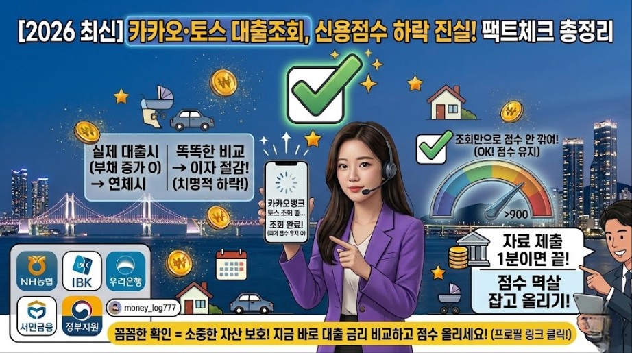 신용점수 영향이 전혀 없는 안전한 안심 가조회와 신용점수 하락의 진짜 원인인 실제 대출 실행 및 연체 차이점 완벽 비교 인포그래픽