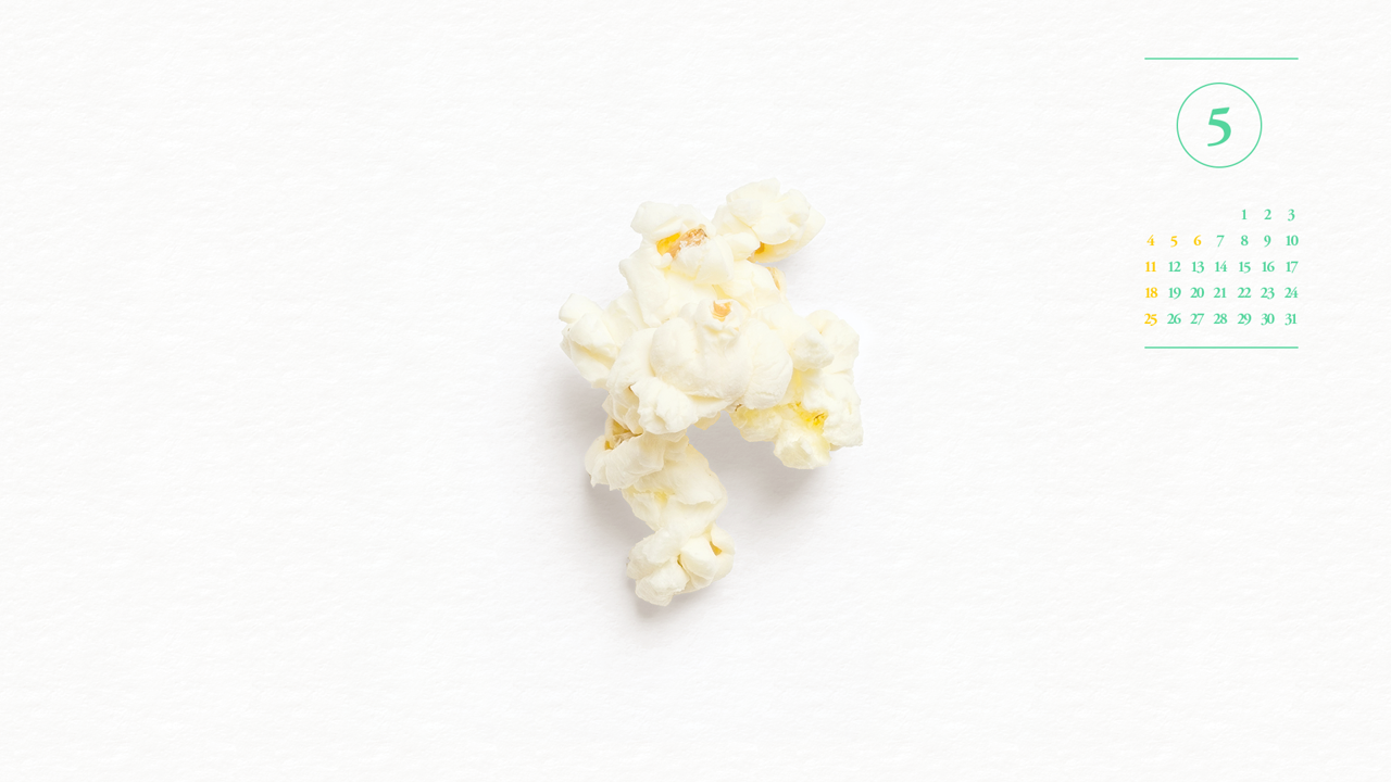 05 팝콘 A - 2025년5월 노트북배경화면