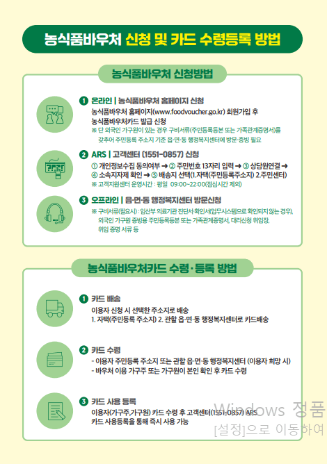 농식품 바우처 지원사업 포스터