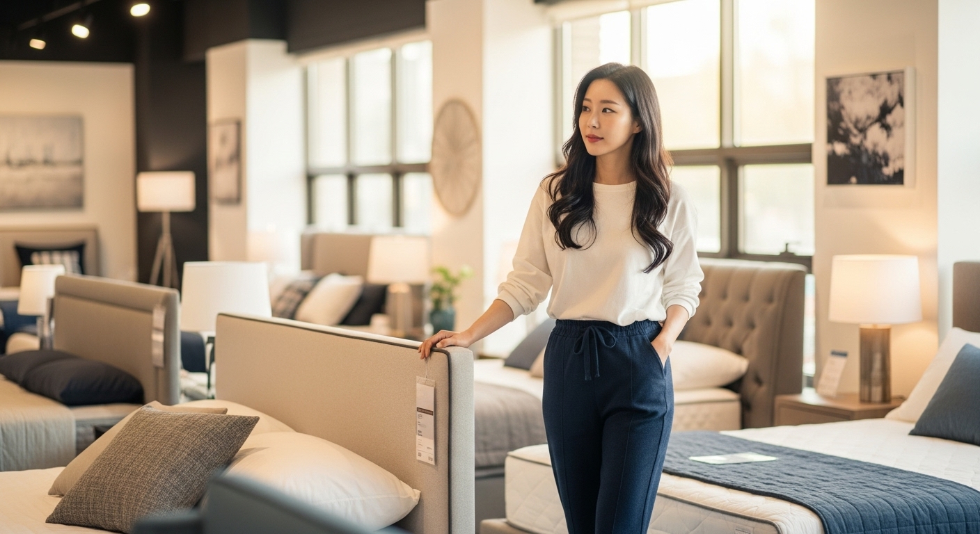 슈퍼싱글 고무나무 침대