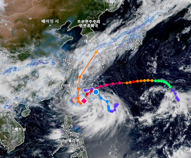 날씨예보의 정확성 ㅣ 생계에 매우 중요한 11호 태풍 예상 경로