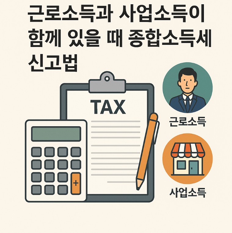 근로소득과 사업소득이 동시에 있는 사진
