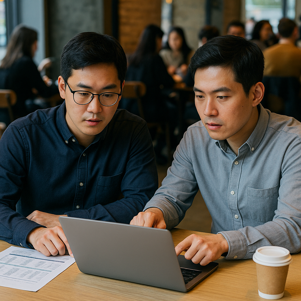 장기투자에 대해 검토하는 직장인