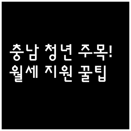 무주택 청년이라면 필독해야 할 충남 ..