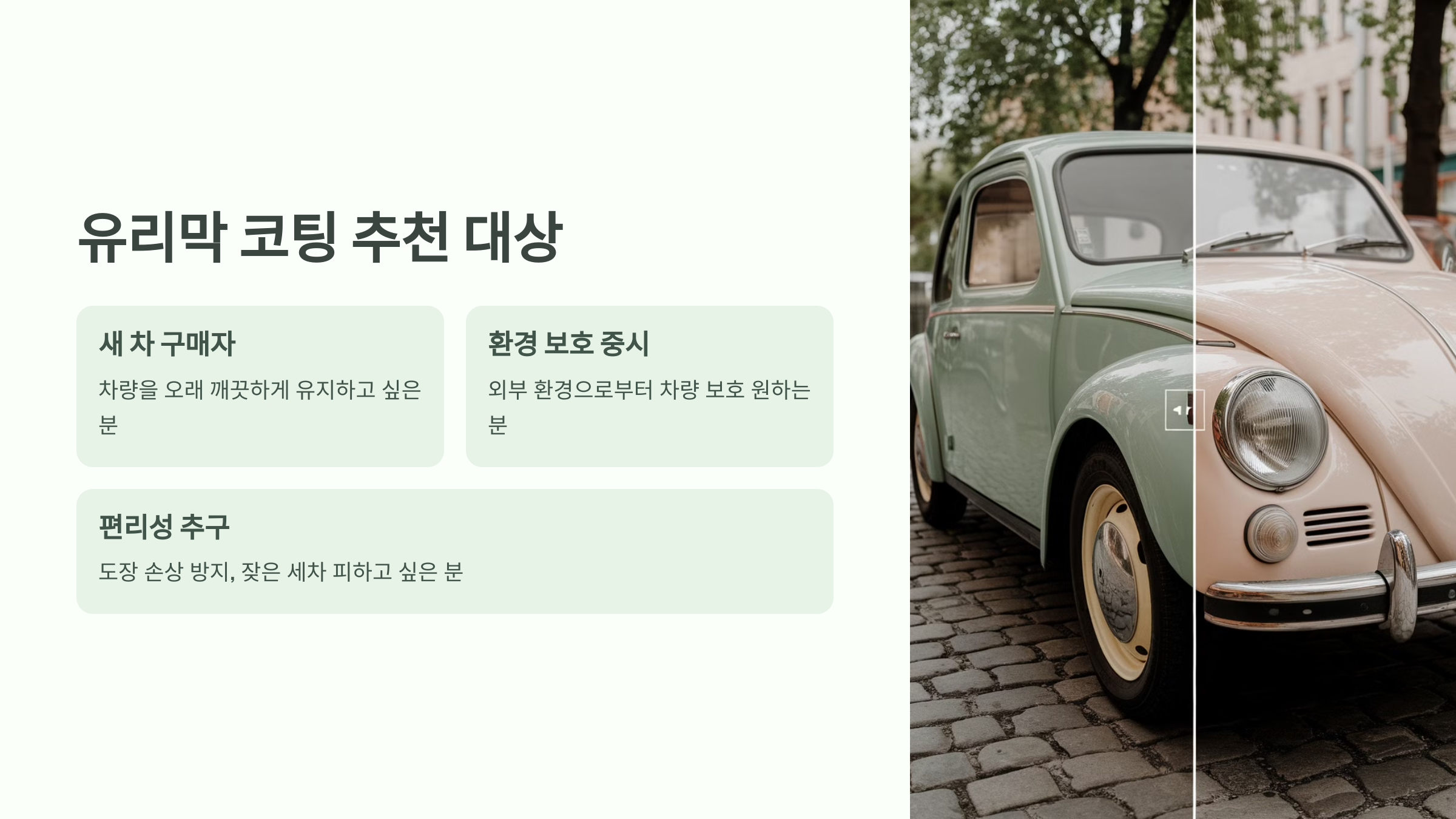 ✅ 4. 유리막 코팅, 이런 분께 추천!