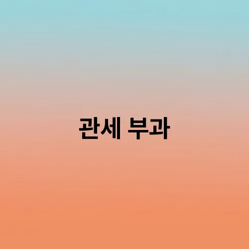 관세 부과