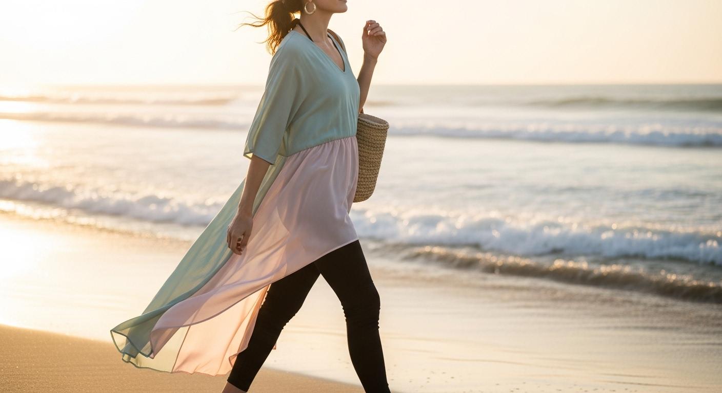 레깅스 커버업 원피스