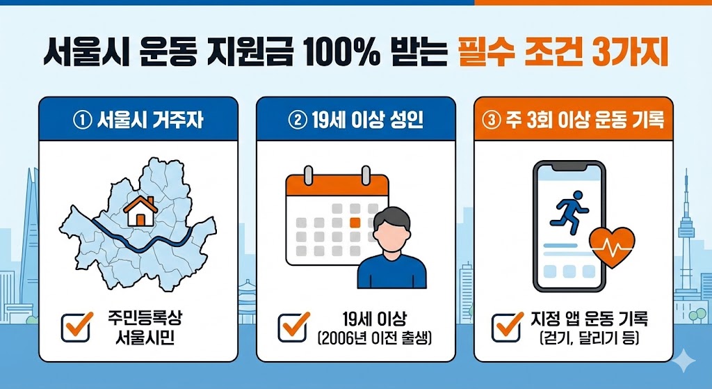 서울시 운동 지원금 100%
