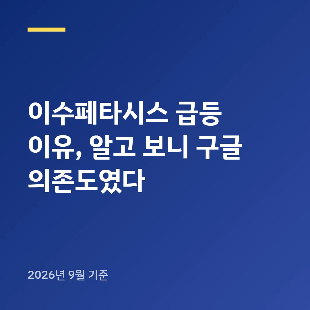 이수페타시스 급등 이유, 알고 보니 구글 의존도였다