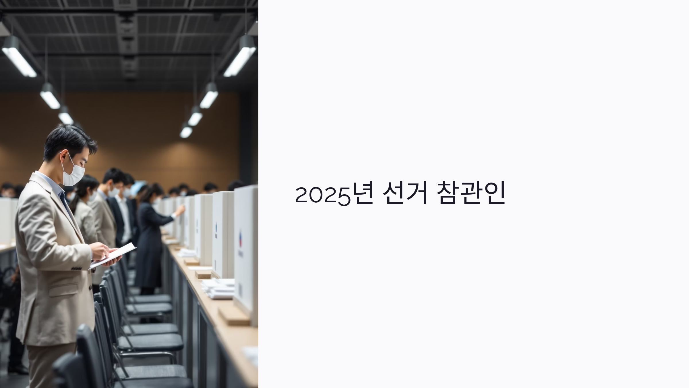 2025년 선거 참관인 되는 방법부터 활동비까지