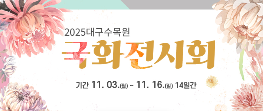 2025 대구수목원 국화전시회 홍보물 이미지