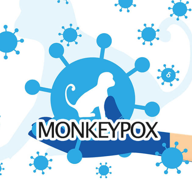 원숭이 바이러스 손에 올린 그림