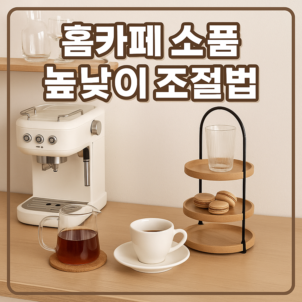 홈카페 소품 높낮이 조절법