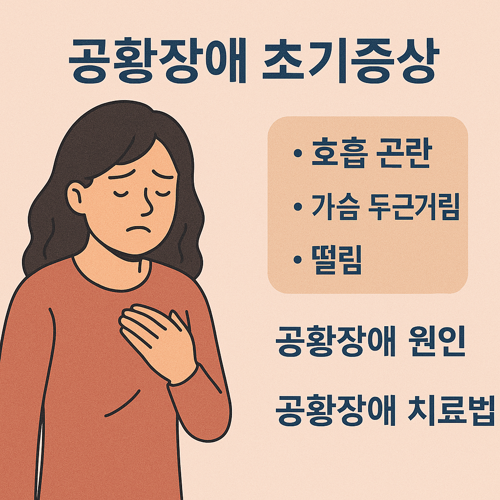 공황장애 초기증상 요약 인포그래픽