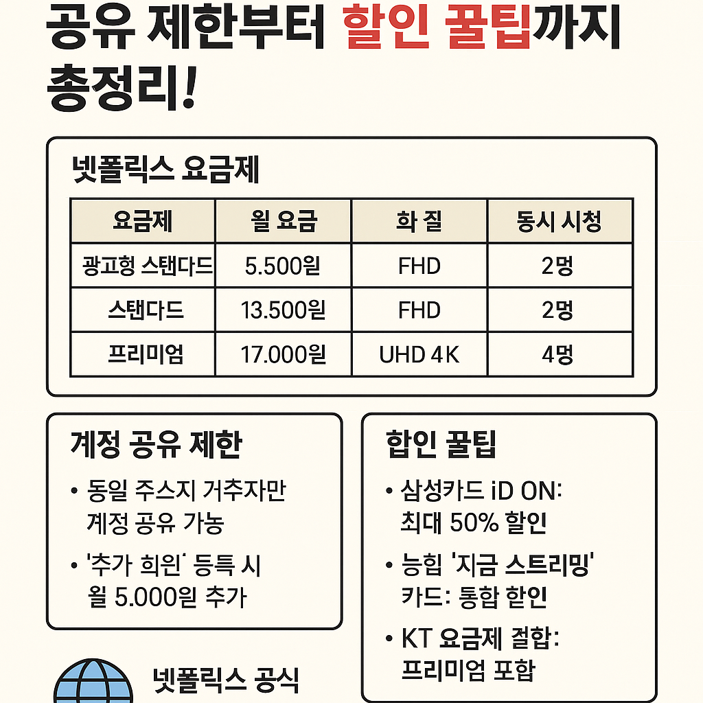 2025 넷플릭스 요금제 완벽 정리