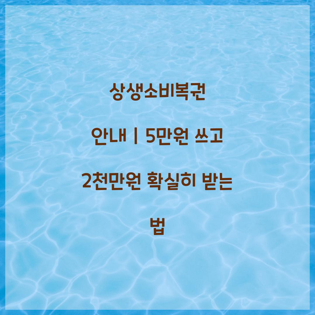 상생소비복권 안내