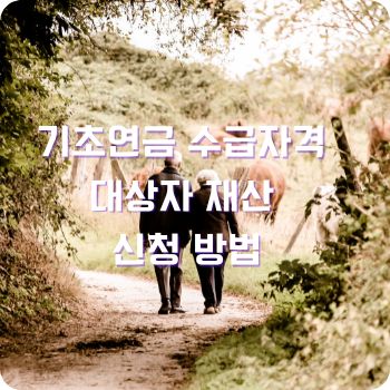 기초연금 수급자격 대상자 재산 신청 방법