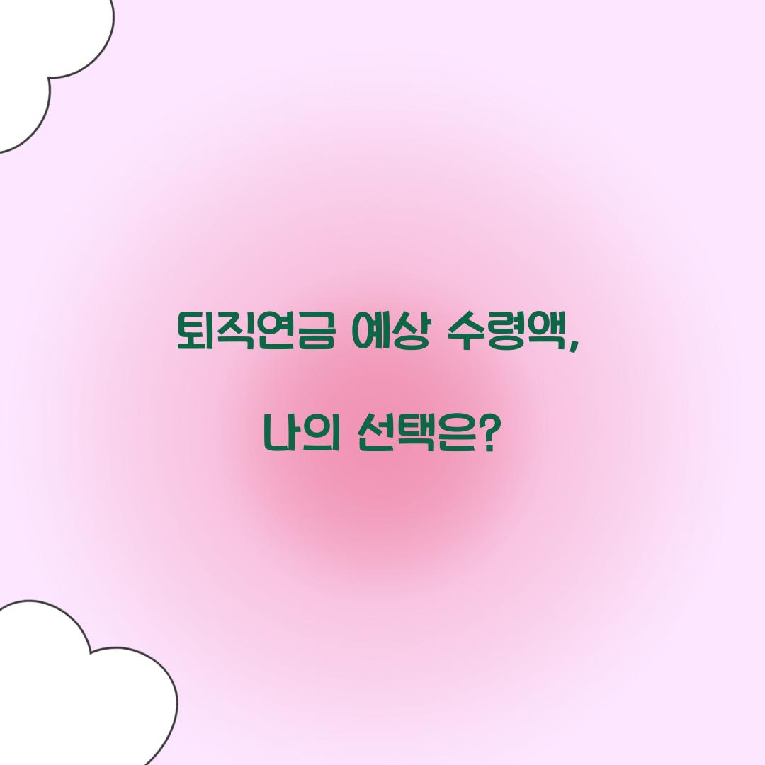 퇴직연금 예상 수령액