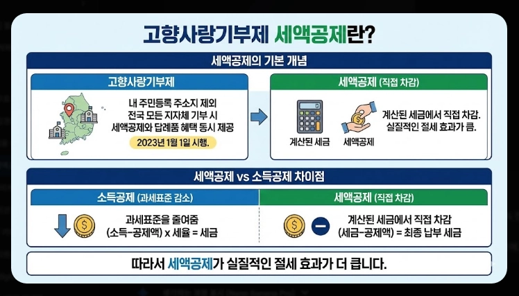 고향사랑기부제 세액공제 계산