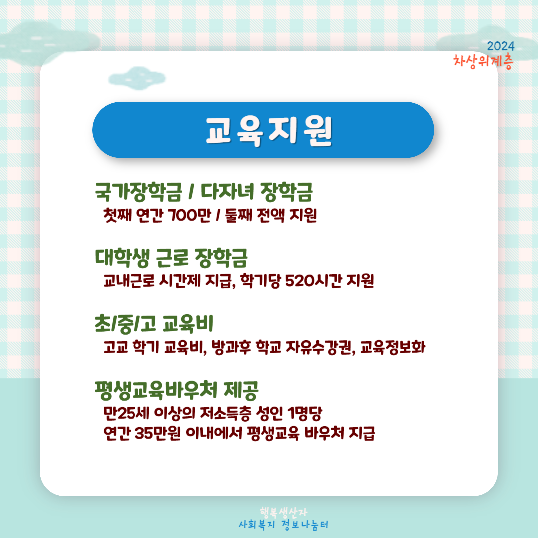 2024년 차상위계층 조건 및 혜택 신청방법
