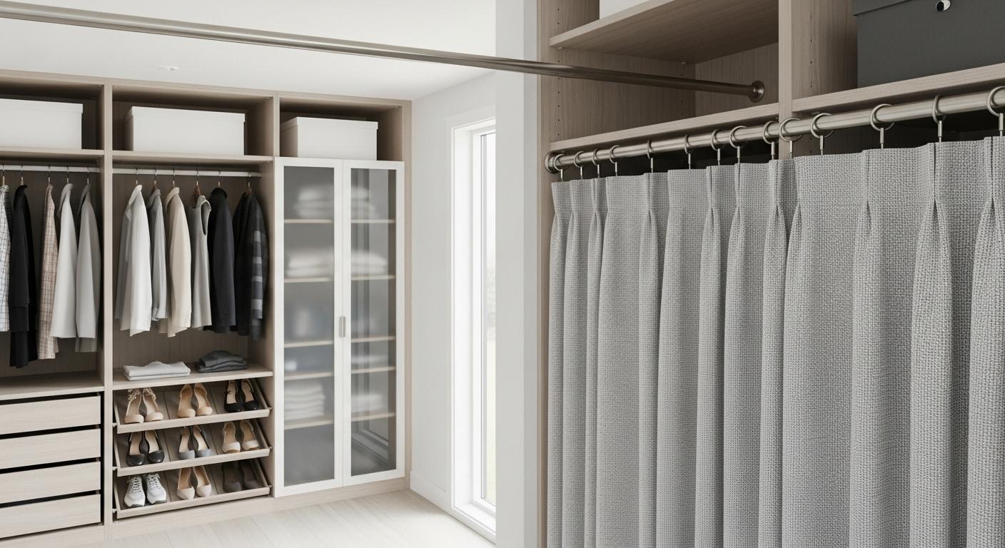 커텐 행거 옷장