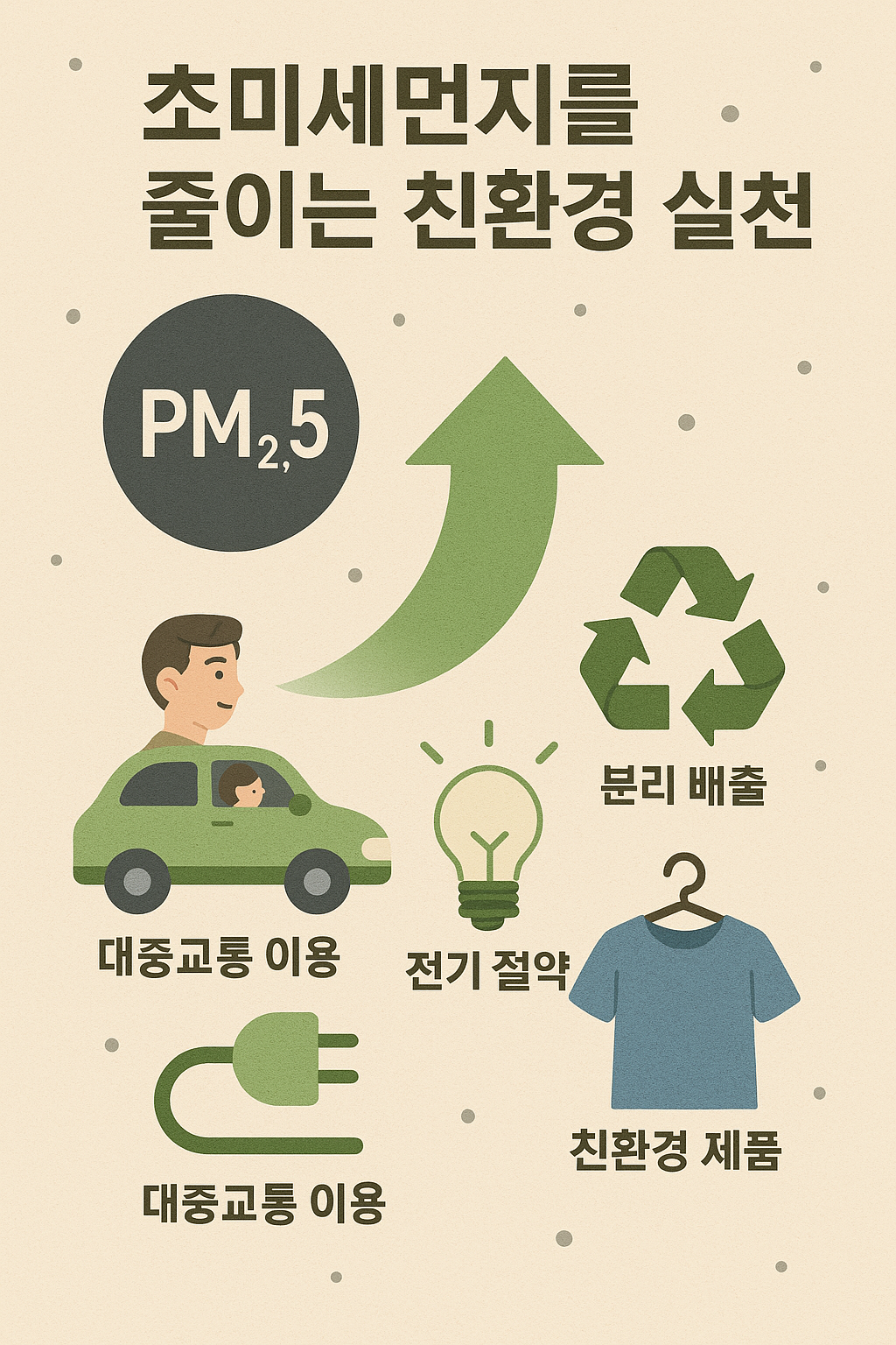 초미세먼지 줄이는 친환경 생활습관