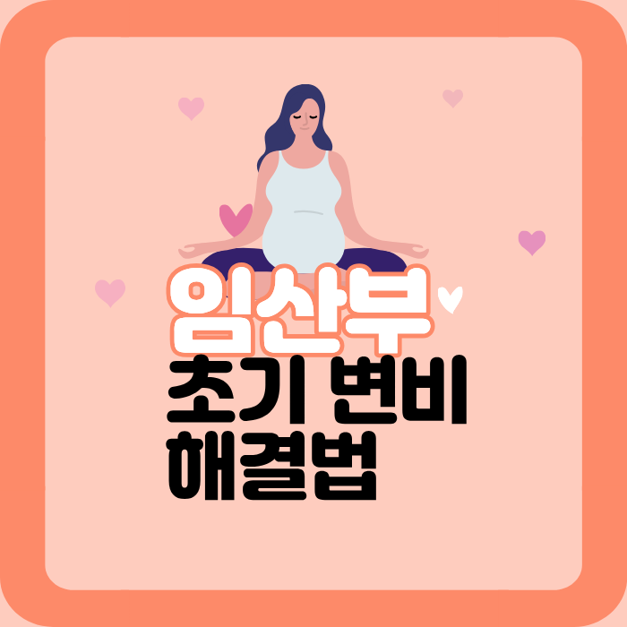 임신 초기 변비 해결법