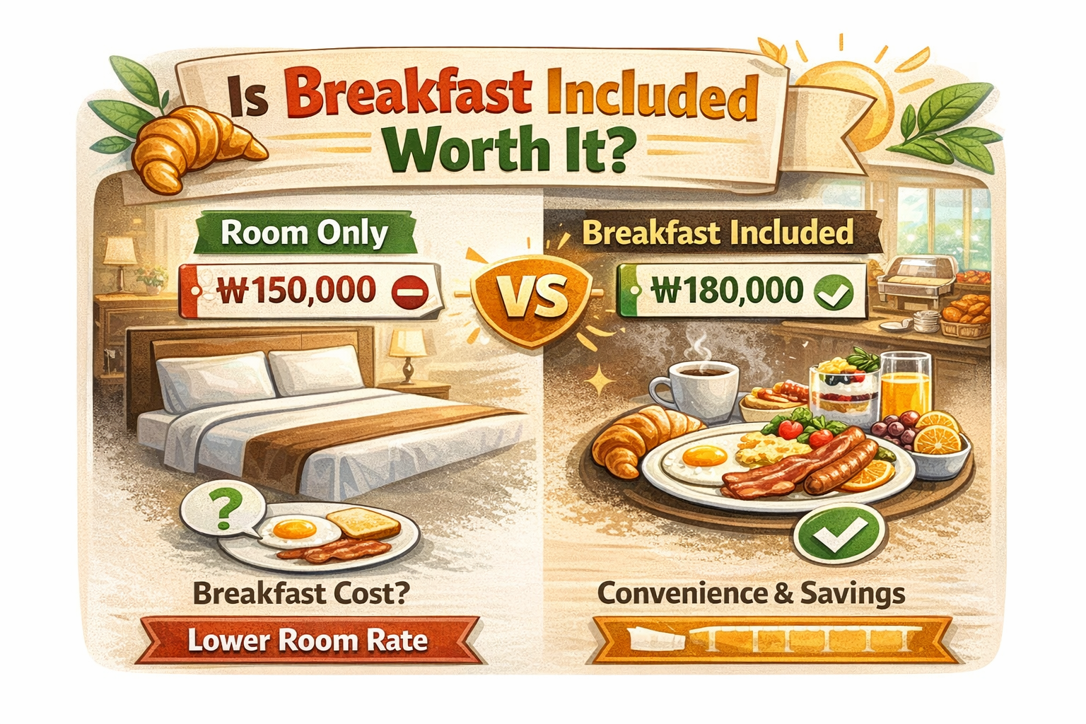 조식 포함 요금이 이득일까