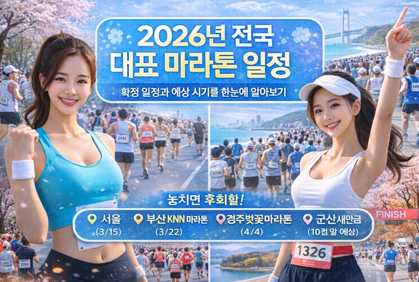 2026년 전국 마라톤대회 일정 - 총정리!