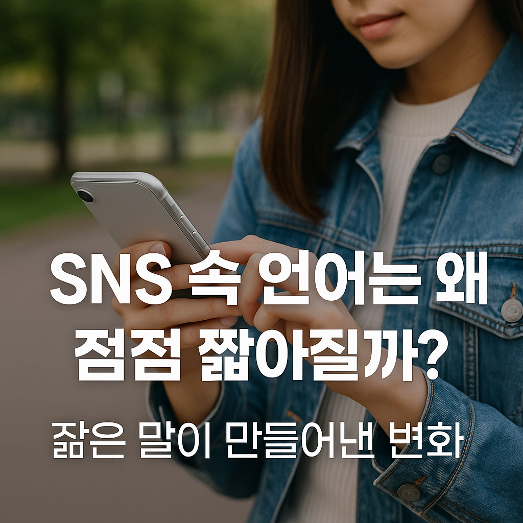 SNS 속 언어는 왜 점점 짧아질까?