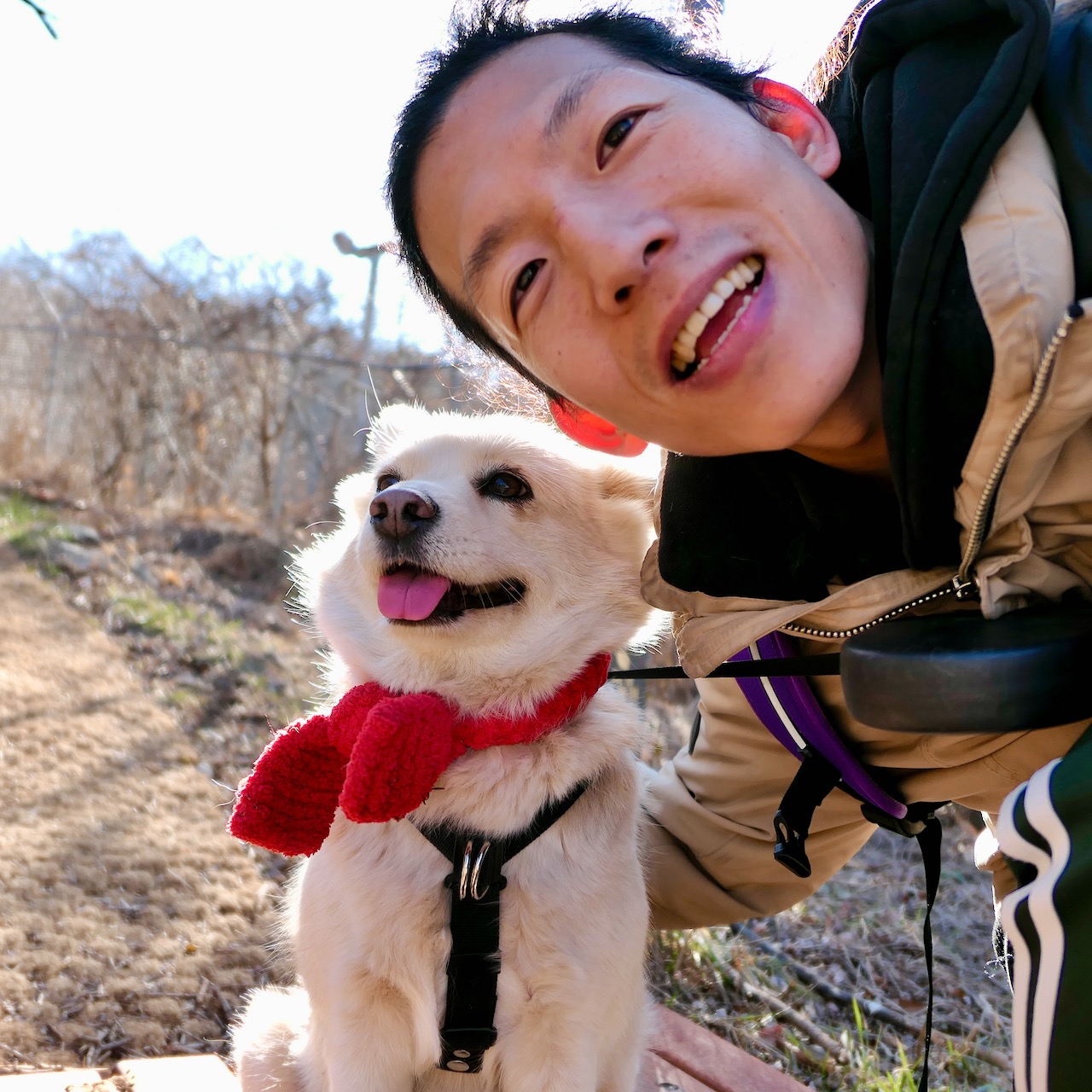 8시간의 금정산성 환 종주가 이렇게 끝났습니다. 밀리가 끝까지 안전하게 함께 해줘서 정말 고마웠습니다.