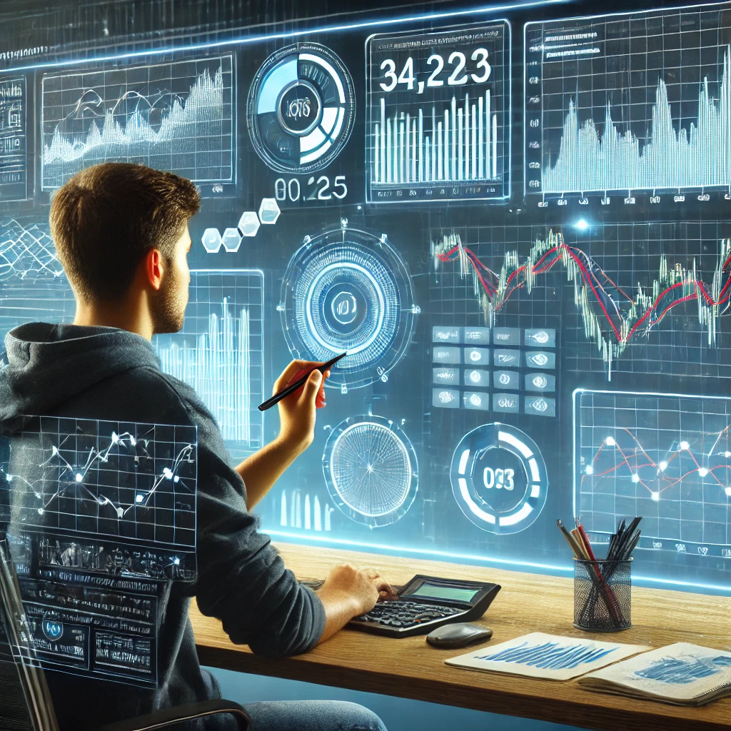 주식 투자 기초를 배우며 차트를 분석하는 초보 투자자