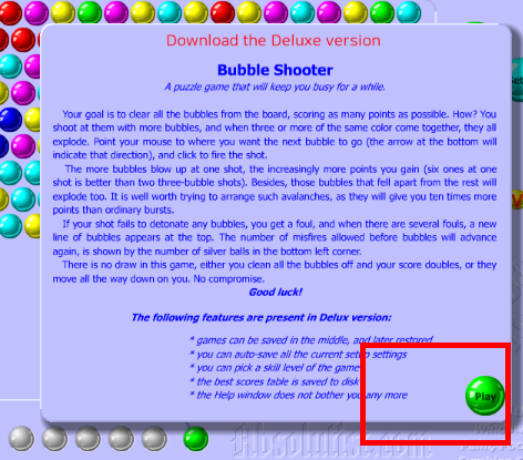 버블슈터 게임하기 홈페이지 소개