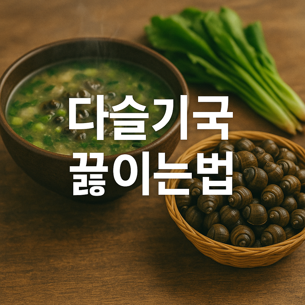 다슬기국 끓이는법