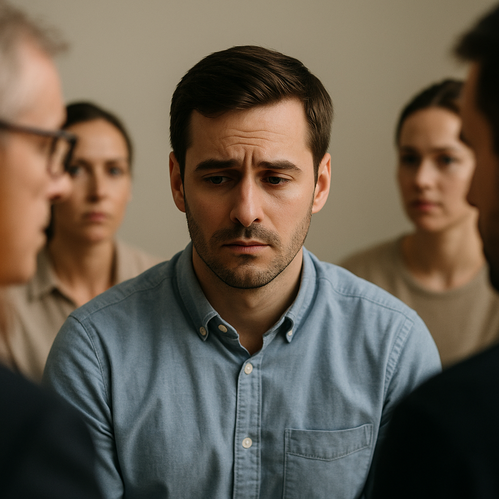 타인의 시선을 의식하는 이미지