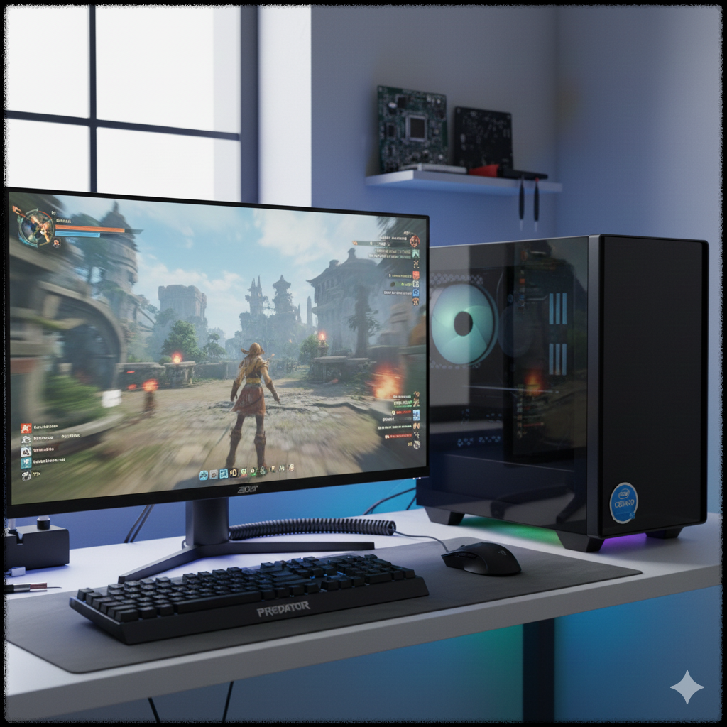 고주사율 모니터로 Windows 11 게임 FPS를 체감 향상시키는 모습