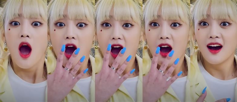 놀란 표정 민니