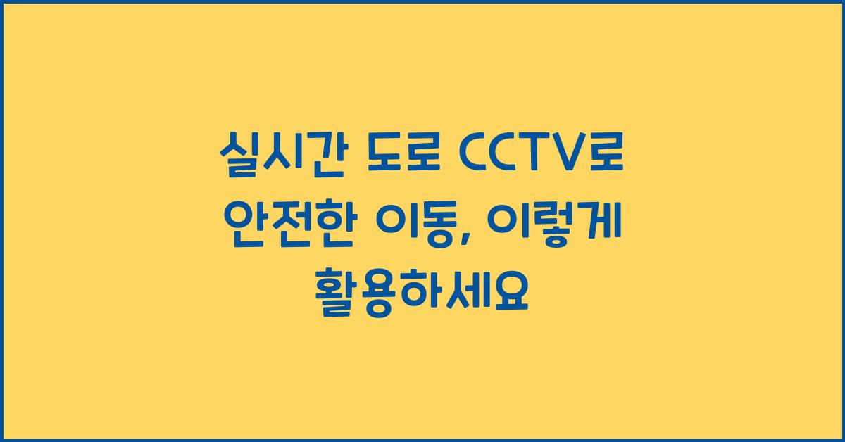 실시간 도로 cctv