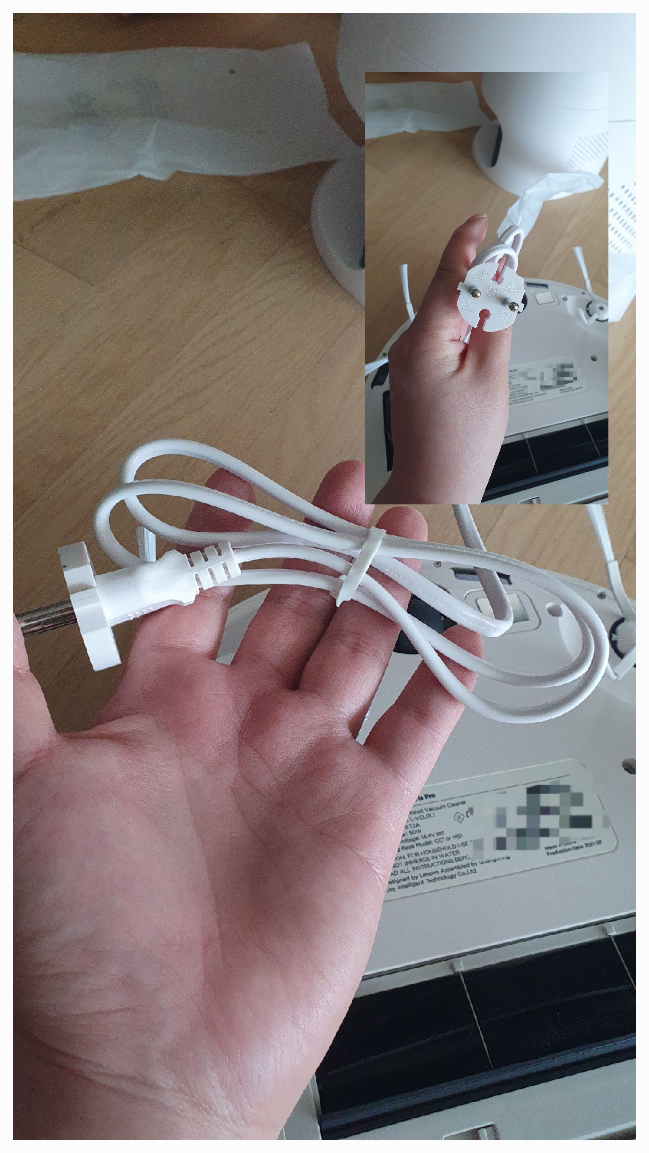 레노버 T1s Pro 클린스테이션 전원선 220V 돼지코로 되어 있음.